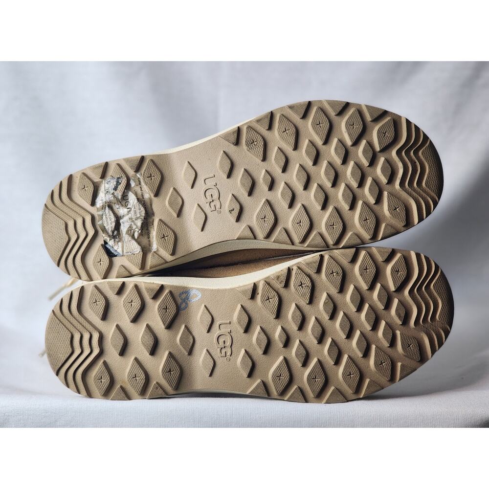 NEW UGG Ingalls Sand Beige Waterproof Leather Fur Bow Snow Boots Size 8.5 Womens - Picture 5 of 12
